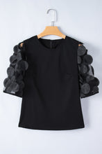 Aliza Applique Mesh Half Sleeve Blouse