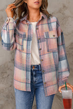 Addison Plaid Flap Pockets Shacket