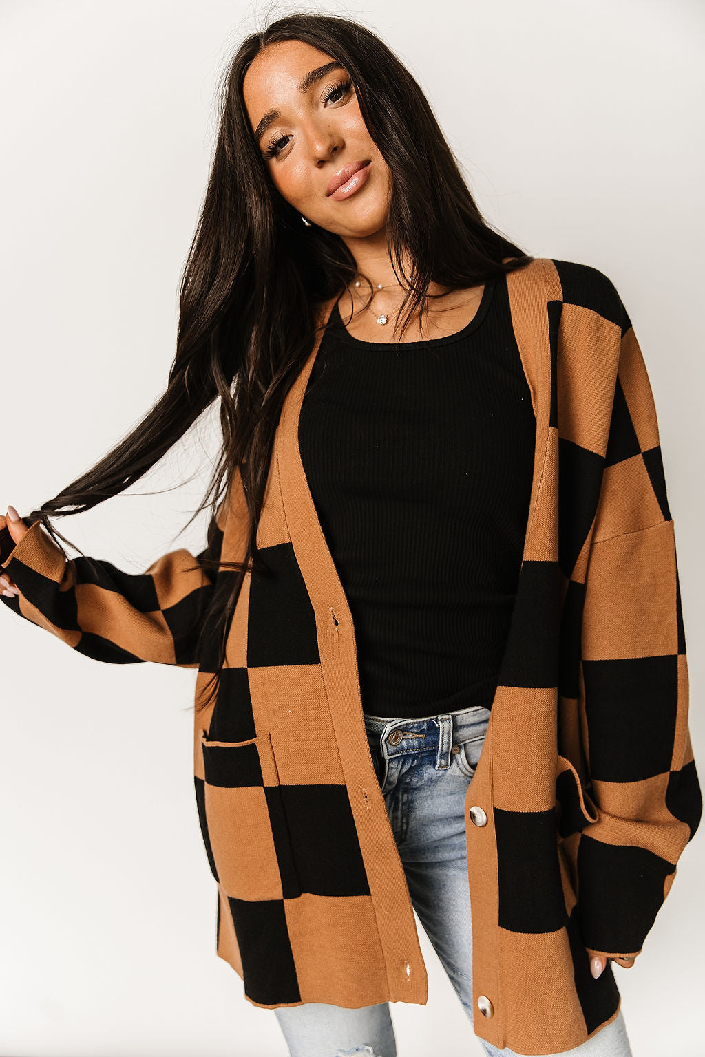 Oversized Cardigan - Check Her Out