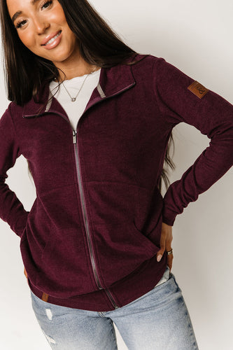 Performance Fleece FullZip Sweatshirt - Velvet Plum