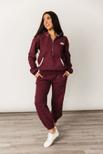 Comfort Zone Joggers - Maroon Lace