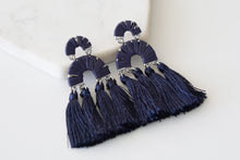 Pavlova Collection - Silver Navy Earrings