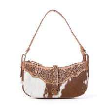 Myra Yellowstone Timberline Handtooled Bag in Walnut Brown