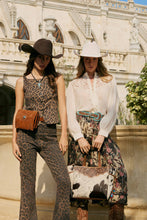 Myra Yellowstone Winter Prairie Handtooled Bag in Ivory Toffee