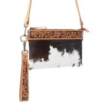 Myra Stone Barrow Hairon Leather Bag in Ochre Frost