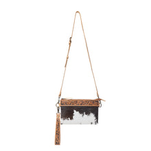 Myra Stone Barrow Hairon Leather Bag in Ochre Frost