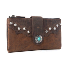 Myra Iron Hill Concho Leather Women’s Wallet in Ochre Veil