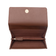 Myra Rustwood Concho Leather Women’s Wallet in Charcoal Cream