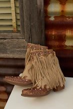 Myra Nashville Nights Fringe Boots for Women in Ember, Handtooled Genuine Leather with Swarovski Stones