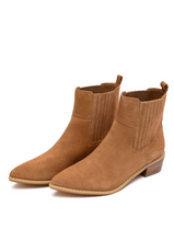 Leonor Suede Ankle Boot in Tan