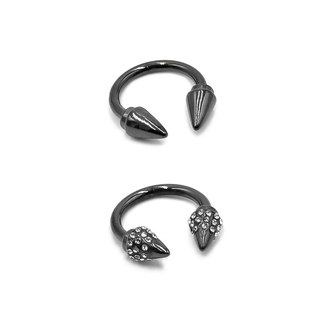 Spike Collection - Black Ring Set