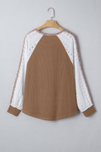 Isabella Lace Contrast Patchwork Long Sleeve Top