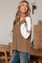 Isabella Lace Contrast Patchwork Long Sleeve Top