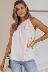 Chana Tie On Shoulder Sleeveless Top