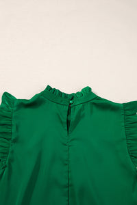 Emerald Pleated Sleeveless Top