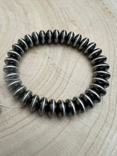 Faux Sterling Saucer Stretch Bracelet - 10 mm faux saucers