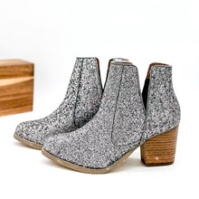 Fiera Glitter Booties in Pewter