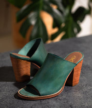 Hallie Heeled Sandal in Teal