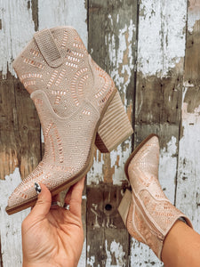 The Maze Sequin Boot (Rose Gold)