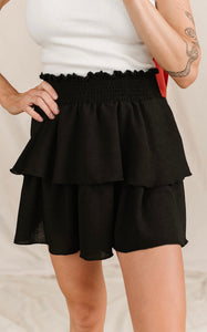Tiered Ruffle Skirt {Black}