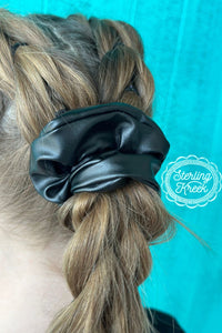 Lady In Leather Scrunchies