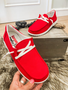 The Game Day Sneaker {Red}