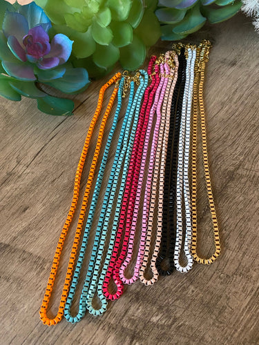 Color chain bike necklace 16 inch