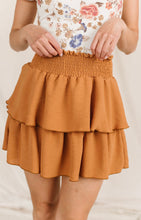 Tiered Ruffle Skirt {Camel}