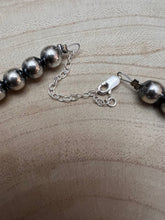 Large Graduated Sterling Silver Pearls Statement necklace - 20.5 inch
