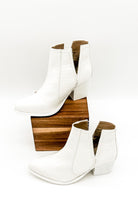 Tarim Booties in White Croc