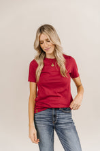 Crew Neck Lulu Tee - Burgundy