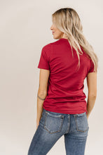 Crew Neck Lulu Tee - Burgundy