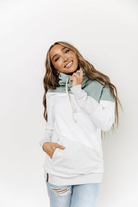 SingleHood Sweatshirt - Mint White Oatmeal