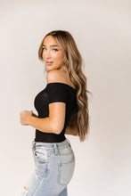 Bodysuit - Short Sleeve Off The Shoulder - Black