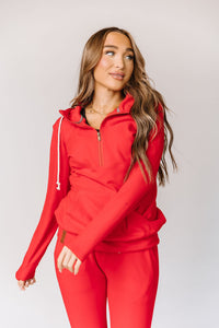 Performance Fleece HalfZip Sweatshirt - Candy Apple