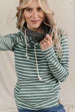 DoubleHood™ Sweatshirt - Line It Up Sea Green