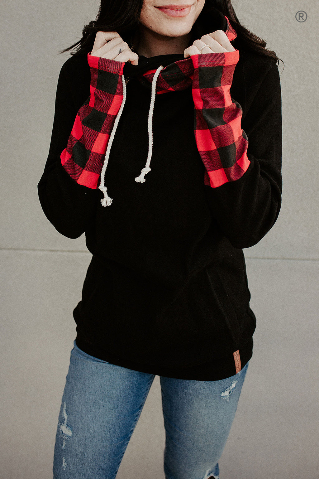 DoubleHood™ Sweatshirt - Checks Out Red