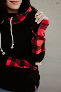 DoubleHood™ Sweatshirt - Checks Out Red