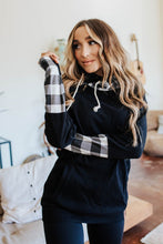 DoubleHood™ Sweatshirt- Checks Out Black