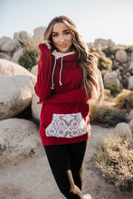 DoubleHood™ Sweatshirt - Lovely Lace Burgundy