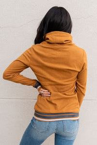 CowlNeck Sweatshirt - Mad About You Mustard