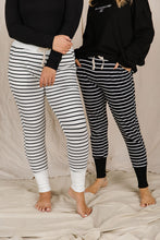 New & Improved Joggers- Ivory Stripe