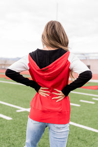 Performance Fleece FullZip Sweatshirt - Red & Black