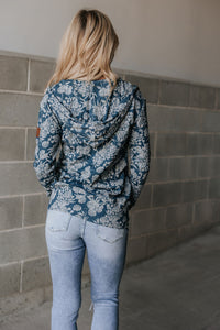 FullZip Sweatshirt - Twilight Blooms