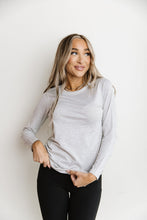 Long Sleeve Crew Neck Lulu Tee- Heather Grey