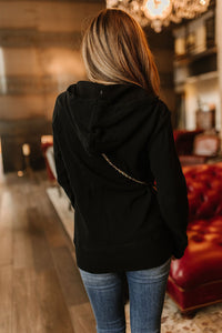 Waffle Knit FullZip- Black Jack