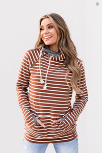 DoubleHood™ Sweatshirt - Line It Up Cinnamon