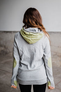 DoubleHood™ Sweatshirt - Ribbed Elbow Patch Pistachio