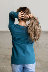 Pullover Sweatshirt - Blue Jay SideZip