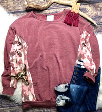 Burgundy Camo Long Sleeve